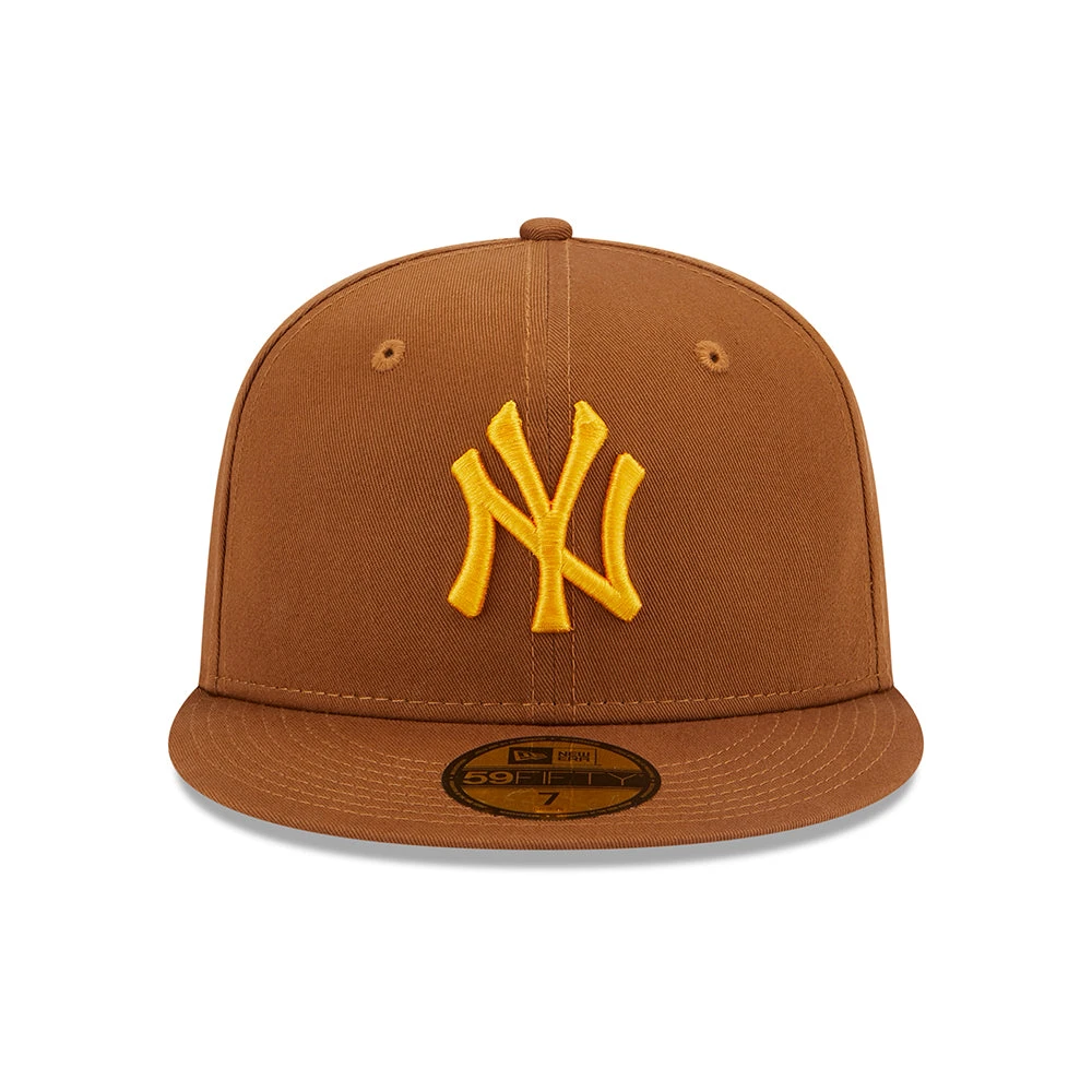 New Era 59FIFTY New York Yankees Baseball Cap - MLB League Essential - Toffee-Yellow - Image 2