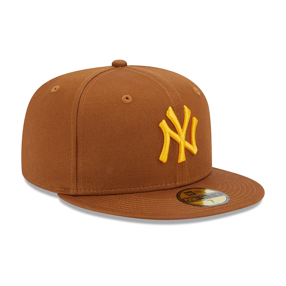 New Era 59FIFTY New York Yankees Baseball Cap - MLB League Essential - Toffee-Yellow - Image 3