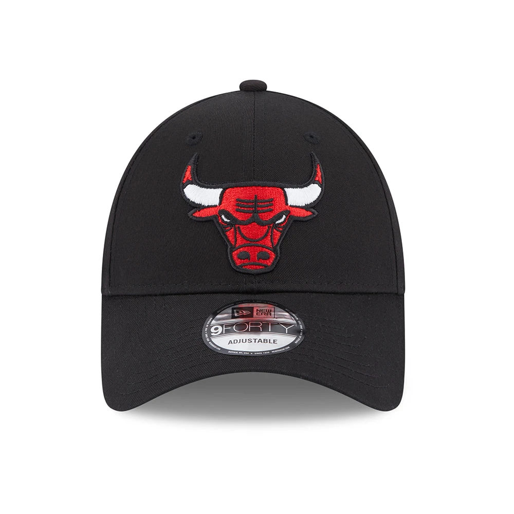 New Era 9FORTY Chicago Bulls Baseball Cap - NBA Team Side Patch - Black - Image 2