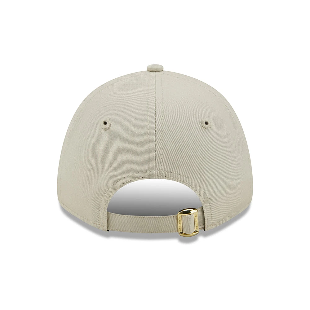 New Era Womens 9FORTY New York Yankees Baseball Cap - MLB Metallic Logo - Stone-Gold - Image 4