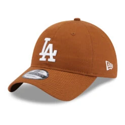 New Era 9TWENTY L.A. Dodgers Baseball Cap - MLB League Essential - Toffee-White