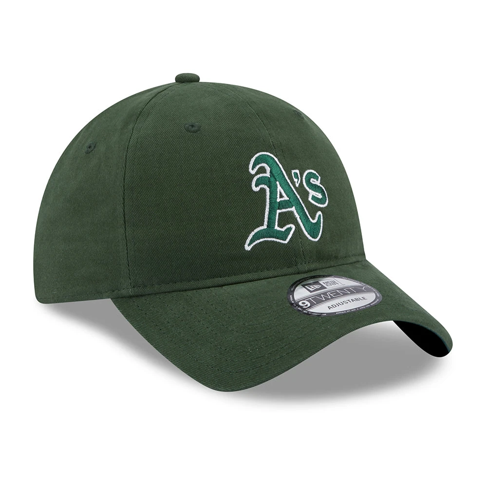 New Era 9TWENTY Oakland Athletics Baseball Cap - MLB Team Script - Dark Green - Image 3