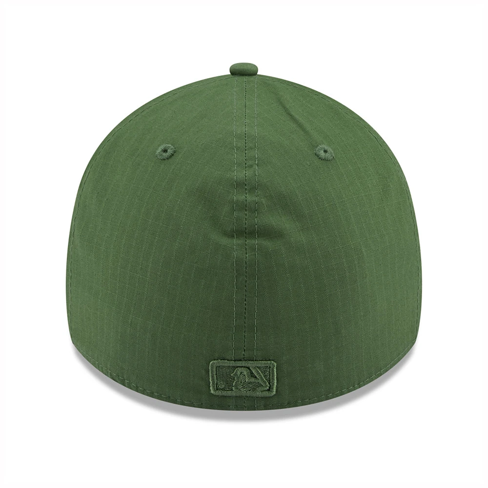 New Era 39THIRTY New York Yankees Baseball Cap - MLB Ripstop - Olive On Olive - Image 4