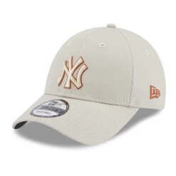 New Era 9FORTY New York Yankees Baseball Cap - MLB Team Outline - Stone-Toffee