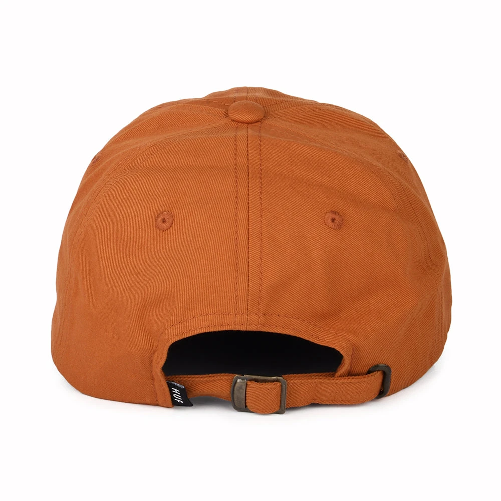 HUF Original Logo Curved Brim Cotton Baseball Cap - Orange - Image 3