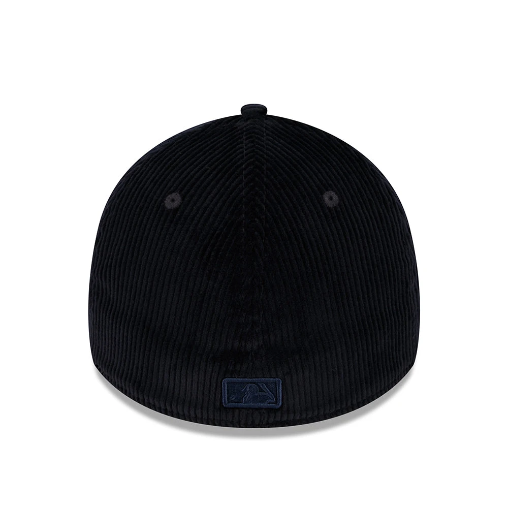 New Era 39THIRTY New York Yankees Baseball Cap - MLB Wide Cord - Navy On Navy - Image 4