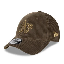 New Era 9FORTY Oakland Athletics Baseball Cap - MLB Wide Cord - Brown-Bronze