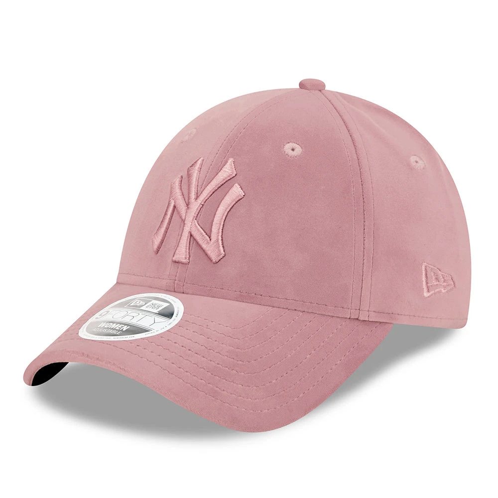 New Era Womens 9FORTY New York Yankees Baseball Cap - MLB Velour - Pink