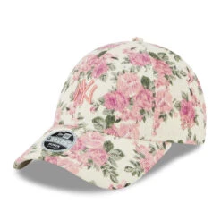 New Era Womens 9FORTY New York Yankees Baseball Cap - MLB Floral Cord - Stone-Pink