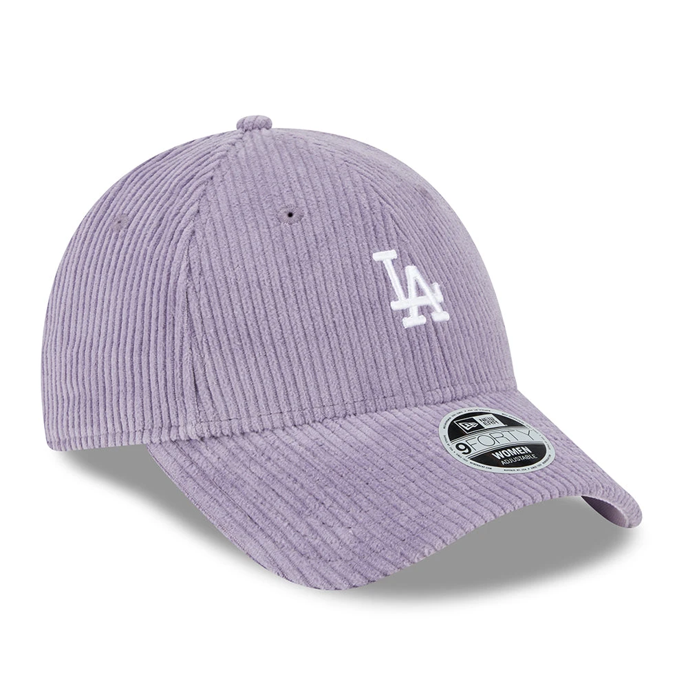New Era Womens 9FORTY L.A. Dodgers Baseball Cap - MLB Cord - Purple - Image 3