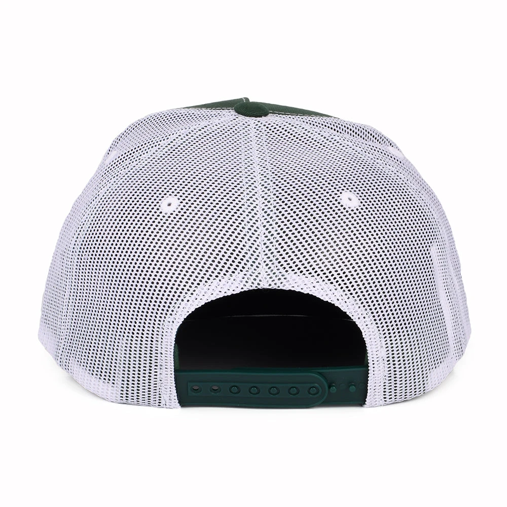 Brixton Hats Palmer Proper MP Trucker Cap - Green-Washed Black-White - Image 3
