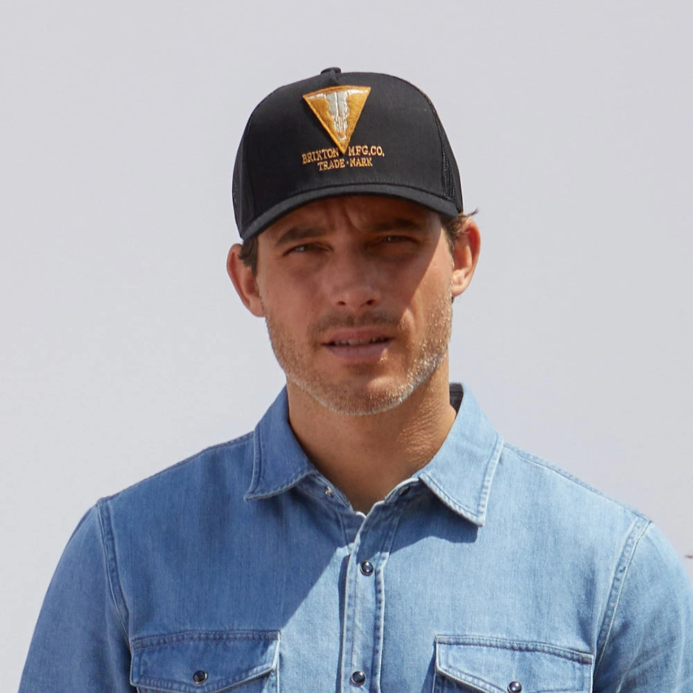 Brixton Hats Gunston NetPlus MP Trucker Cap - Black - Image 4