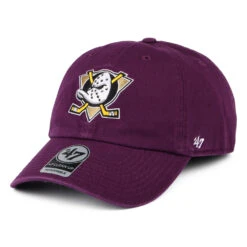 '47 BRAND 47 Brand Anaheim Ducks Baseball Cap - NHL Clean Up - Burgundy
