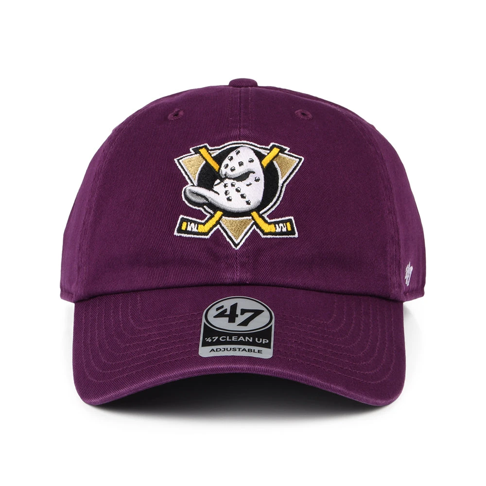 '47 BRAND 47 Brand Anaheim Ducks Baseball Cap - NHL Clean Up - Burgundy - Image 2