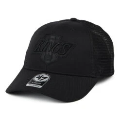 '47 BRAND 47 Brand L.A. Kings Trucker Cap - NHL Vintage Branson MVP - Black On Black