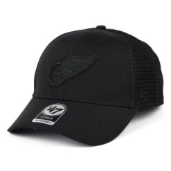 '47 BRAND 47 Brand Detroit Red Wings Trucker Cap - NHL Branson MVP - Black On Black