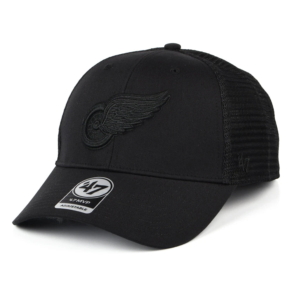 '47 BRAND 47 Brand Detroit Red Wings Trucker Cap - NHL Branson MVP - Black On Black
