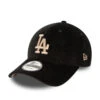 New Era 9FORTY L.A. Dodgers Baseball Cap - MLB Cord - Black-Light Brown