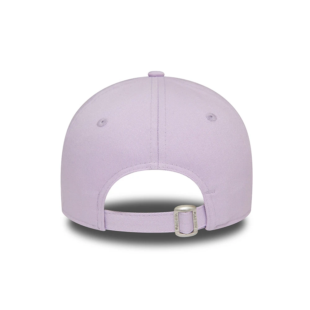 New Era Womens 9FORTY L.A. Dodgers Baseball Cap - MLB Metallic Logo - Lavender-Silver - Image 3
