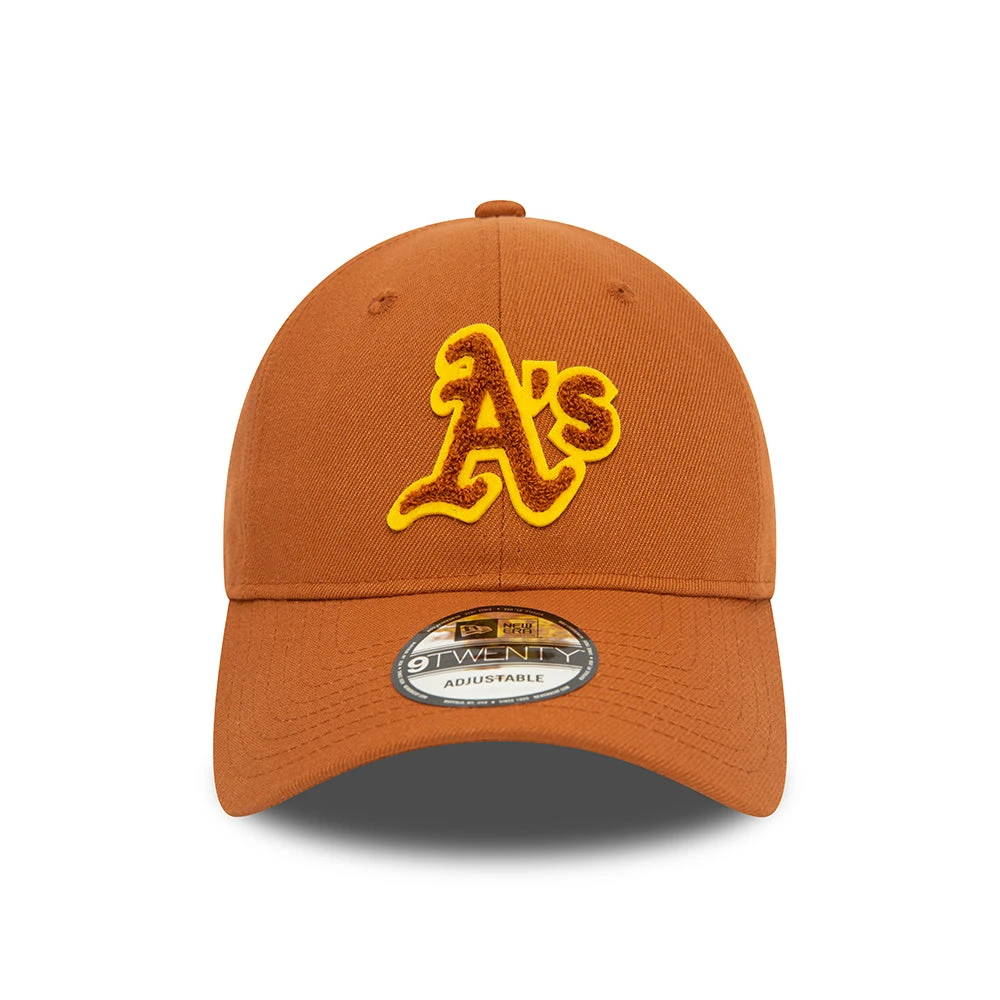 New Era 9TWENTY Oakland Athletics Baseball Cap - MLB Boucle - Toffee-Yellow - Image 2