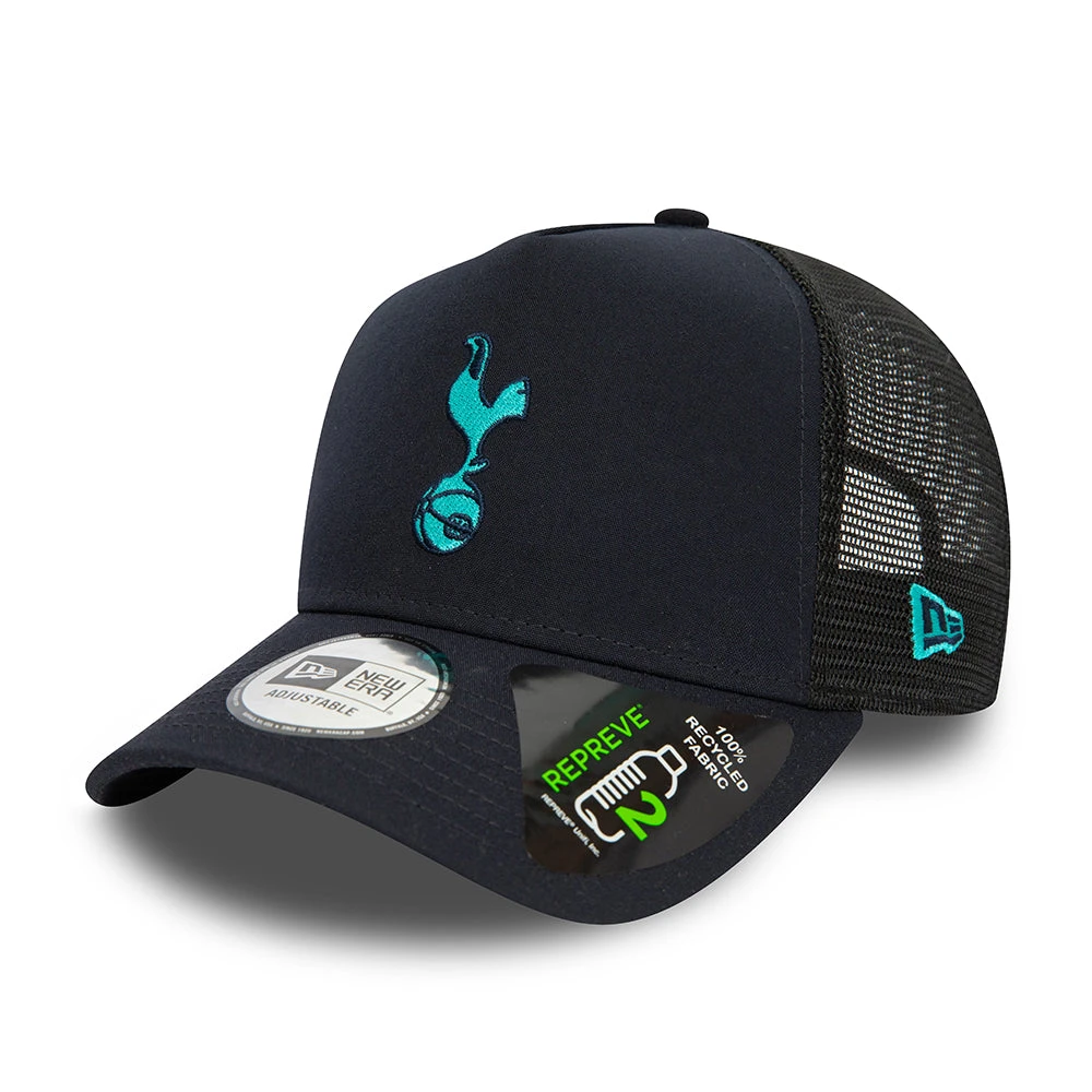 New Era Tottenham Hotspur FC A-Frame Trucker Cap - Repreve Seasonal Pop - Navy-Teal