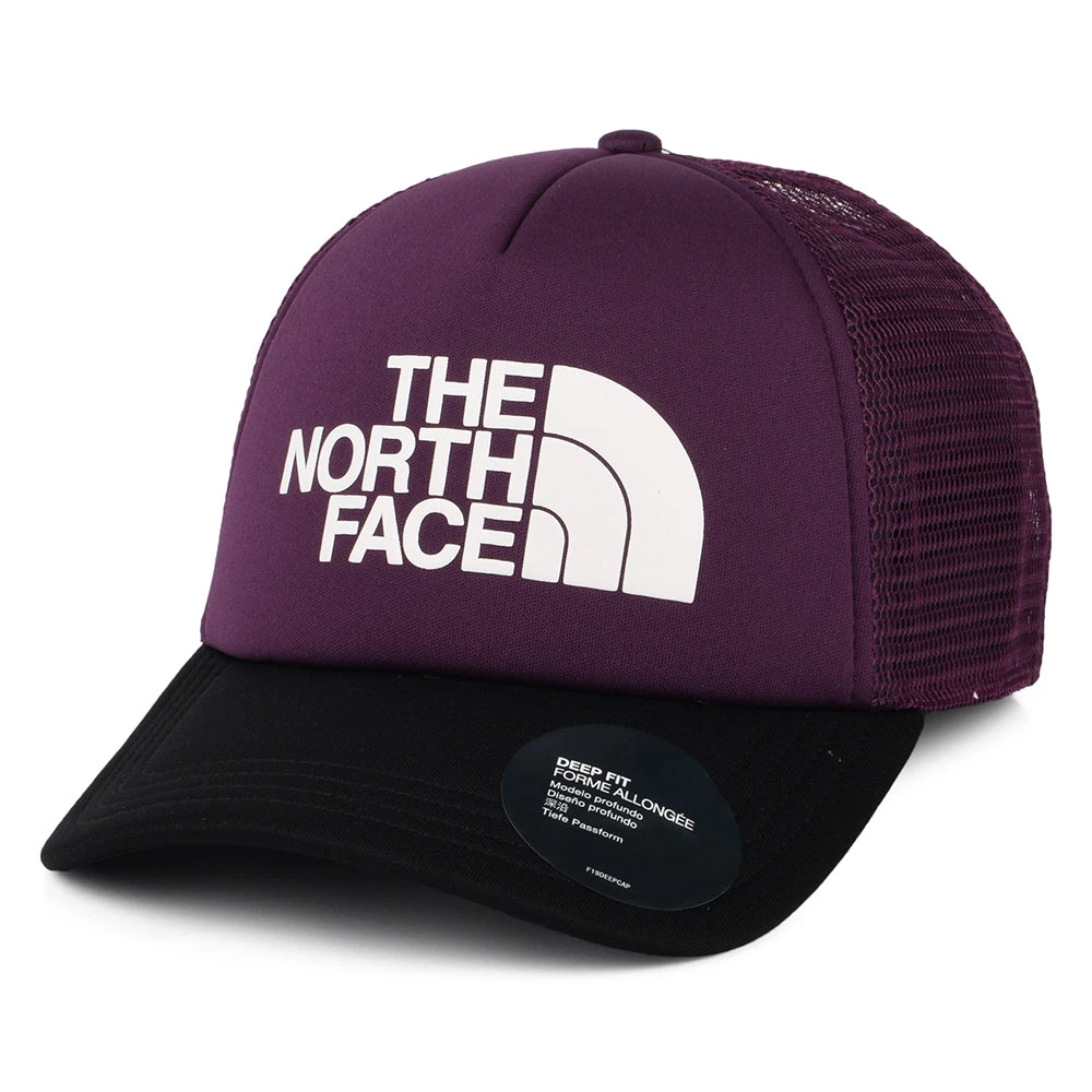 The North Face Hats TNF Logo Deep Fit Trucker Cap - Purple-Blackcurrant