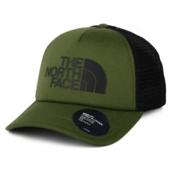 The North Face Hats TNF Logo Deep Fit Trucker Cap - Olive-Black