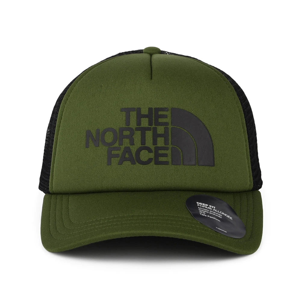 The North Face Hats TNF Logo Deep Fit Trucker Cap - Olive-Black - Image 2