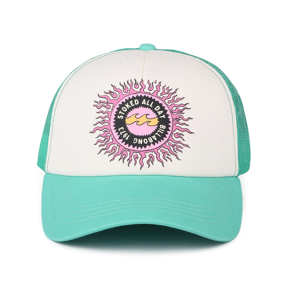 Billabong Hats Aloha Forever Trucker Cap - White-Aqua - Image 2