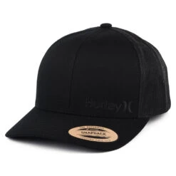 Hurley Hats Corp Staple Trucker Cap - Black On Black