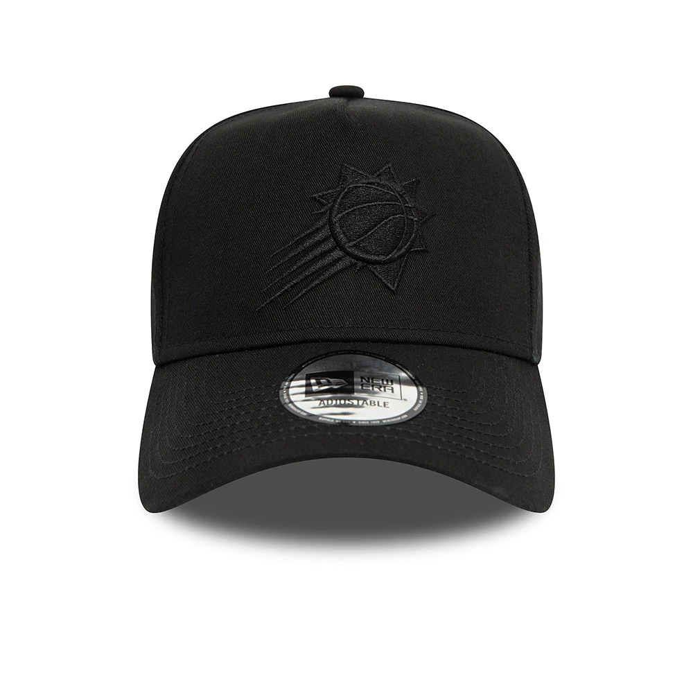 New Era 9FORTY Phoenix Suns A-Frame Snapback Cap - NBA Tonal - Black On Black - Image 2