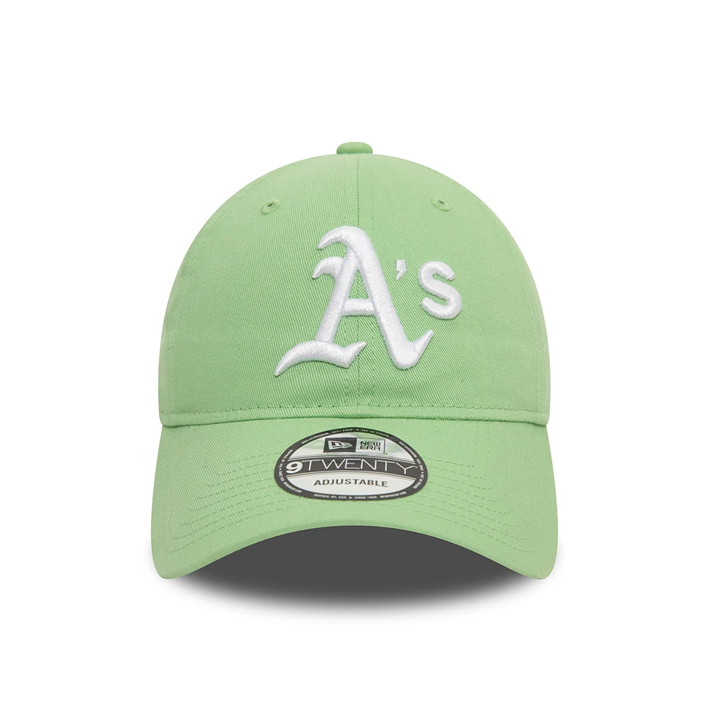 New Era 9TWENTY Oakland Athletics Baseball Cap - MLB League Essential - Light Green-White - Image 2