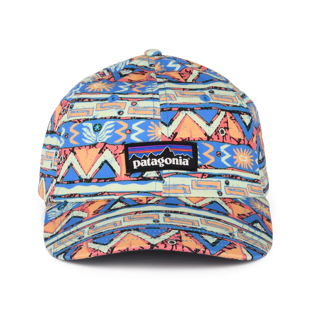 Patagonia Hats High Hopes Geo Small P-6 Label Trad Organic Cotton Baseball Cap - Green-Blue-Multi - Image 2