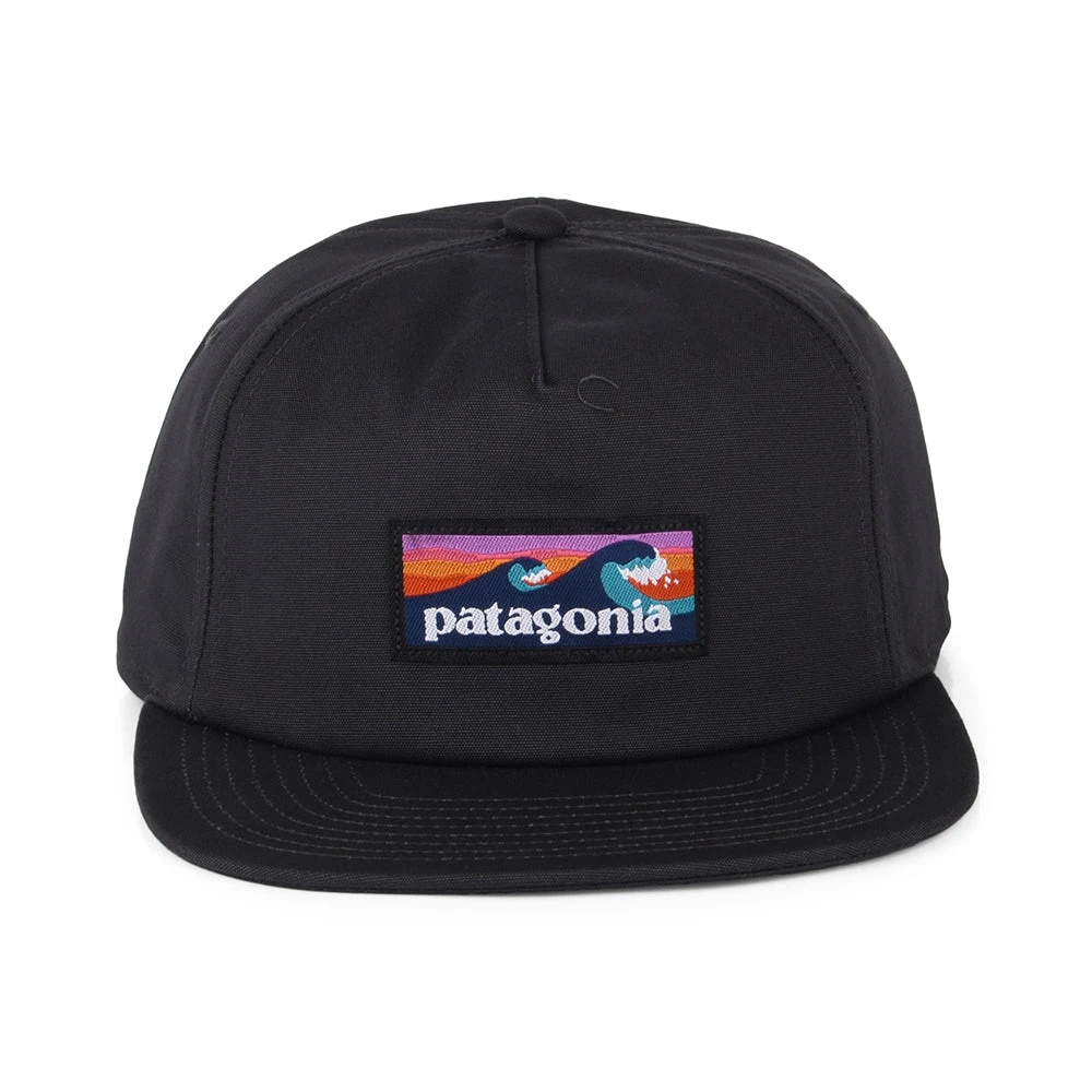 Patagonia Hats Boardshort Label Funfarer Organic Cotton Baseball Cap - Ink Black - Image 2