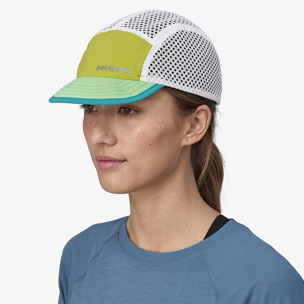 Patagonia Hats Duckbill Recycled 5 Panel Cap - Lime-Mint-White - Image 2