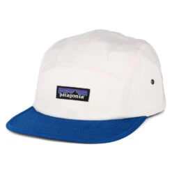 Patagonia Hats P-6 Label Maclure Organic Cotton 5 Panel Cap - Cream-Blue