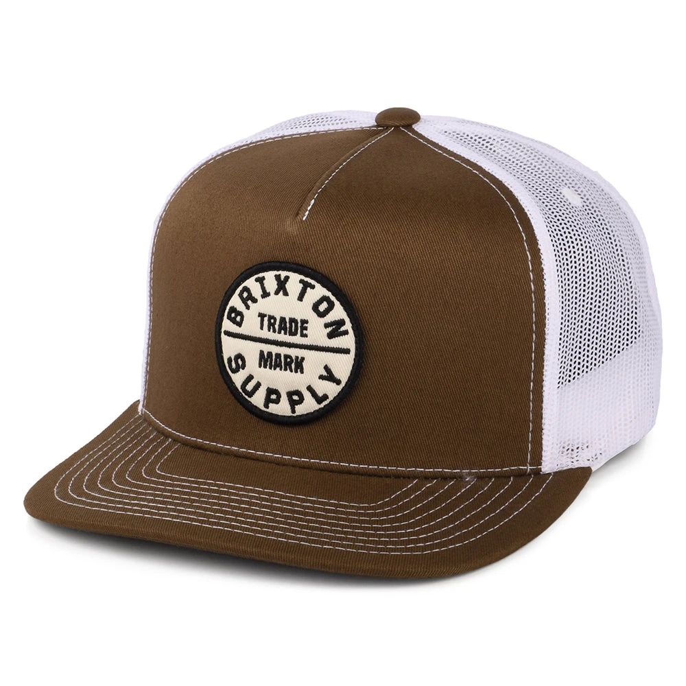 Brixton Hats Oath Trucker Cap - Brown-White