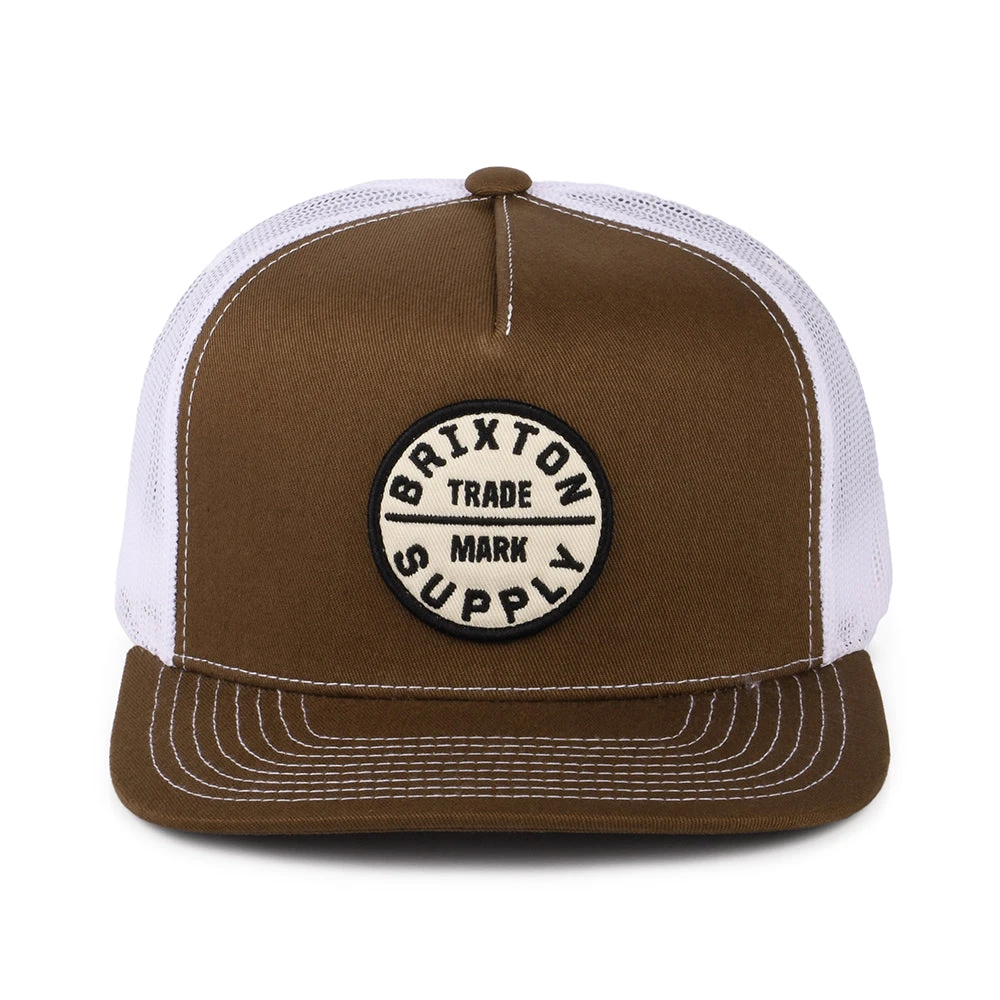 Brixton Hats Oath Trucker Cap - Brown-White - Image 2