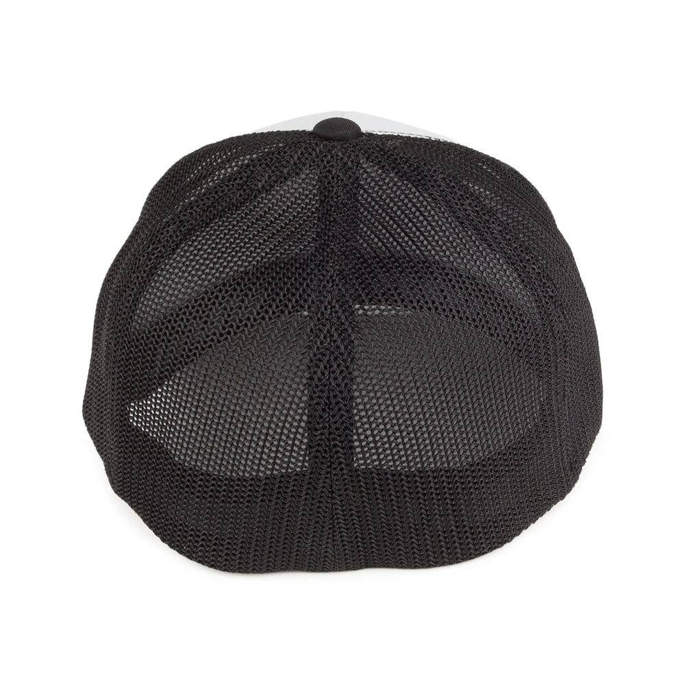 FlexFit White Front Trucker Cap - Black/White - Image 3