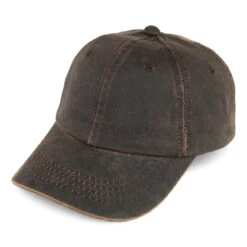 Dorfman-Pacific Hats Weathered Cotton Baseball Cap - Brown