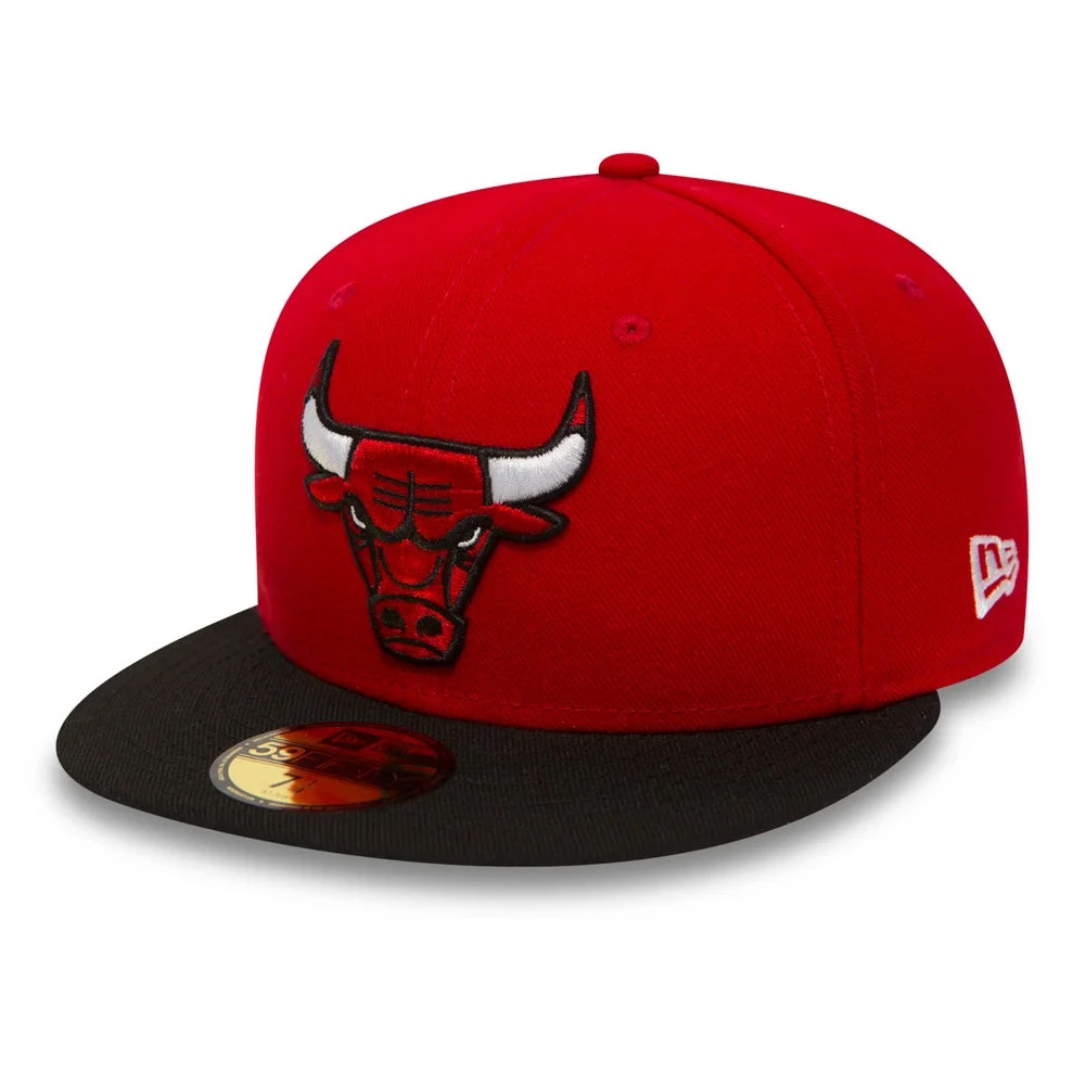 New Era 59FIFTY Chicago Bulls Baseball Cap - NBA Essential - Red-Black