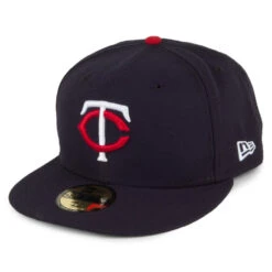 New Era 59FIFTY Minnesota Twins Baseball Cap - MLB On Field AC Perf - Navy Blue