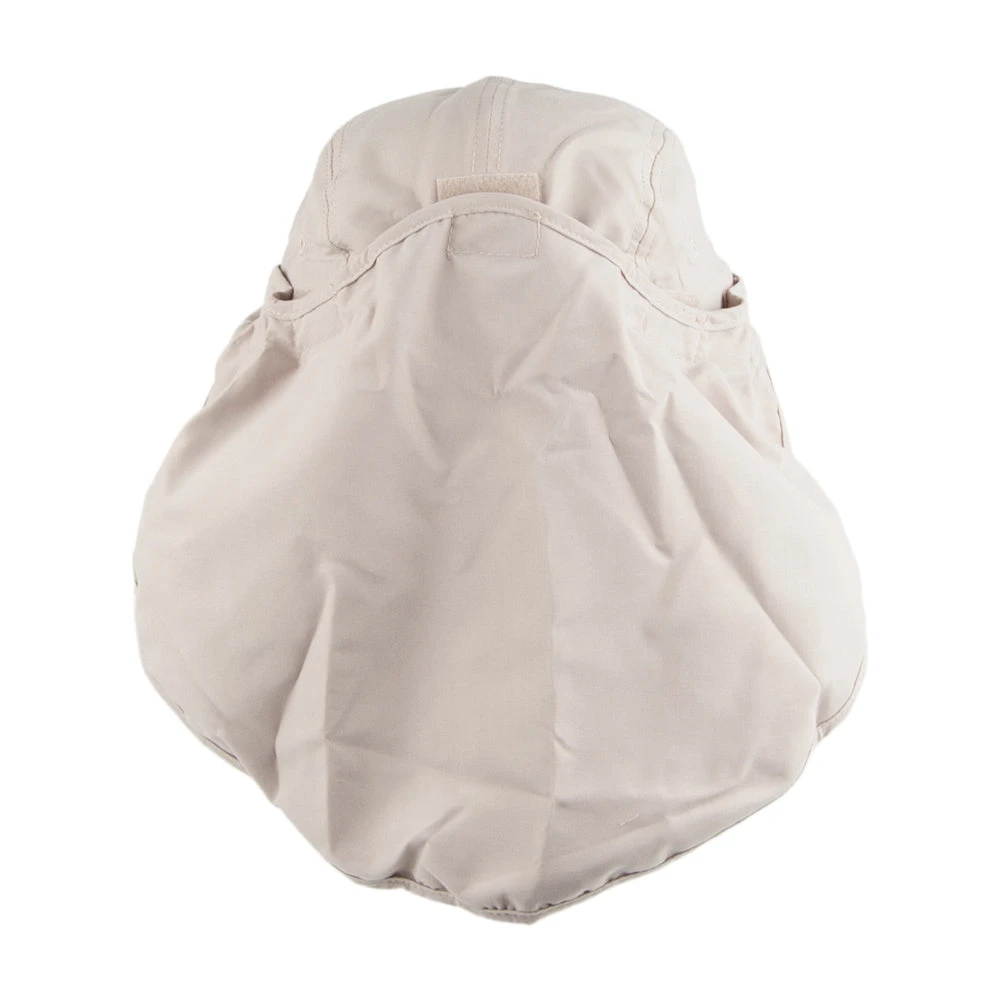 Dorfman Pacific Hats Removable Sun Shield Flap Cap - Khaki - Image 2