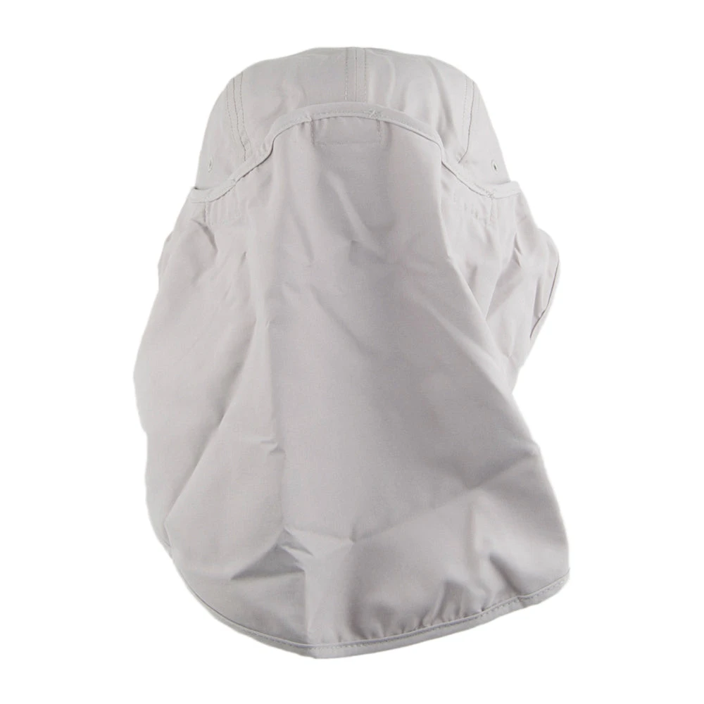 Dorfman Pacific Hats Removable Sun Shield Flap Cap - Grey - Image 2