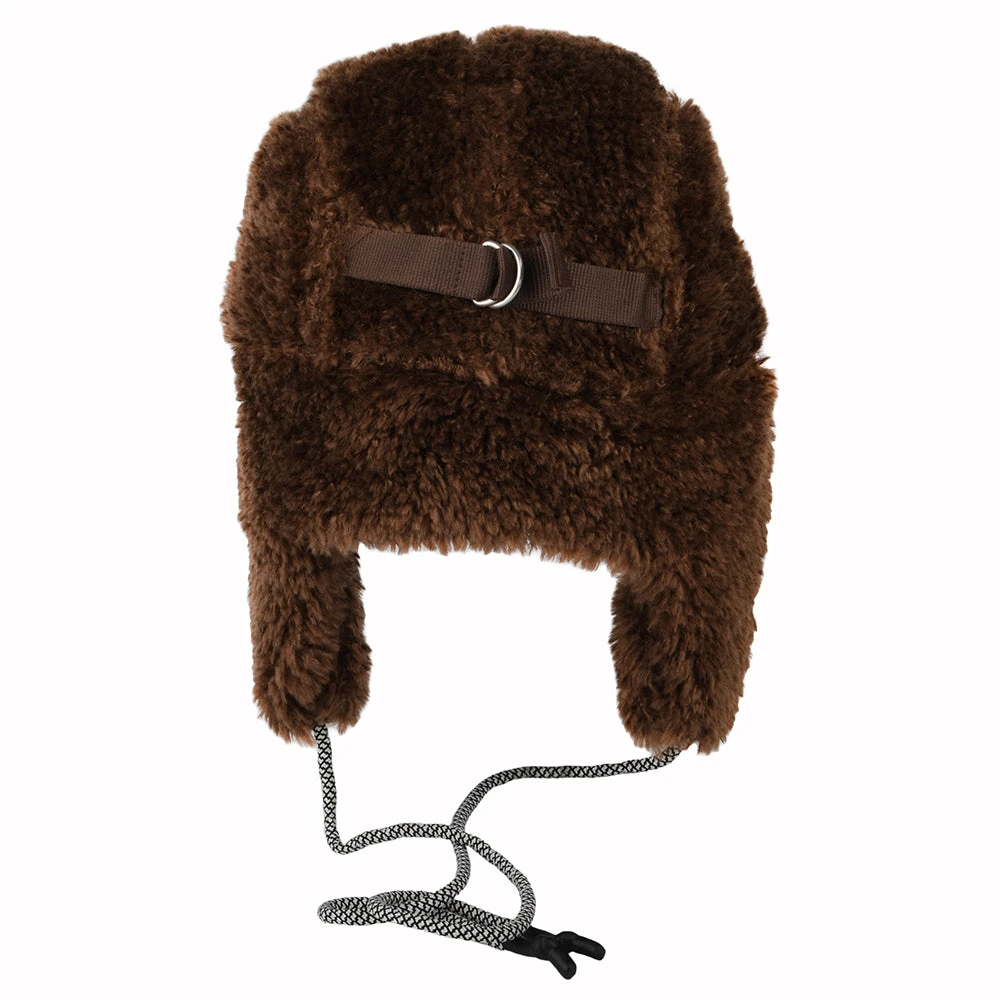 Kangol Faux Shearling Utility Flap Cap - Brown - Image 4