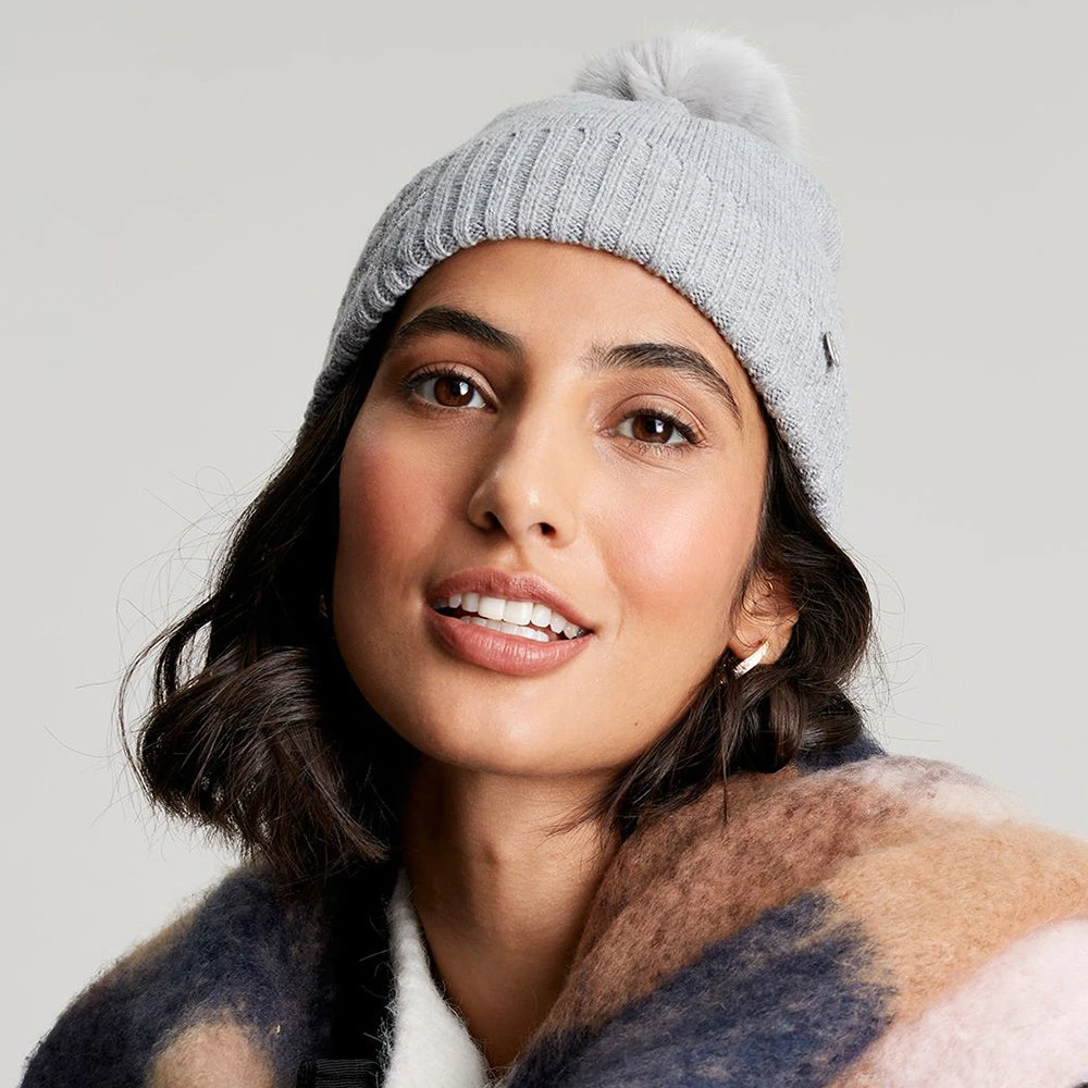 Joules Hats Stafford Dragonfly Bobble Hat - Grey - Image 3