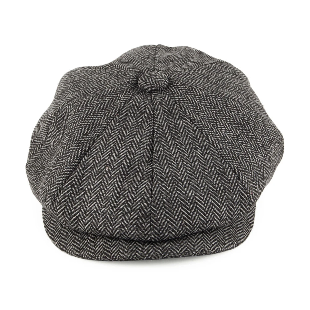 Jaxon & James Kids Herringbone Newsboy Cap - Charcoal - Image 2