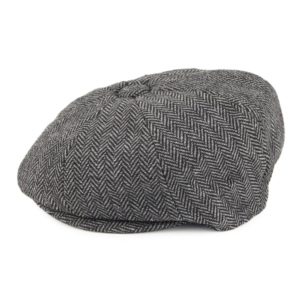 Jaxon & James Baby Herringbone Newsboy Cap - Charcoal - Image 3