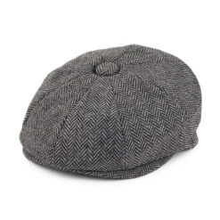 Jaxon & James Baby Herringbone Newsboy Cap - Charcoal