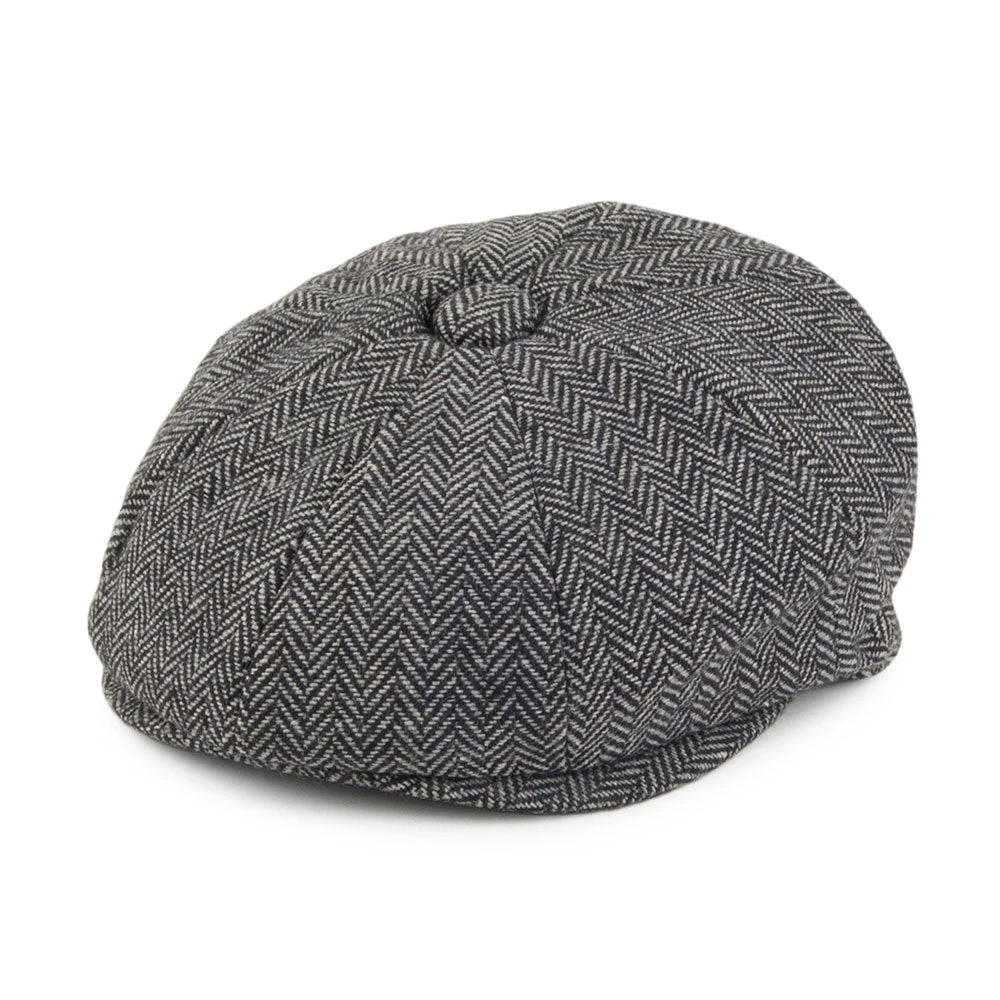 Jaxon & James Baby Herringbone Newsboy Cap - Charcoal